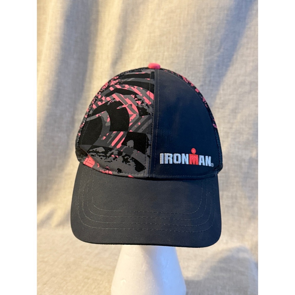 Ironman Boco Gear Trucker Hat Black Pink Camo Mesh Sports Cap One Size NWOT